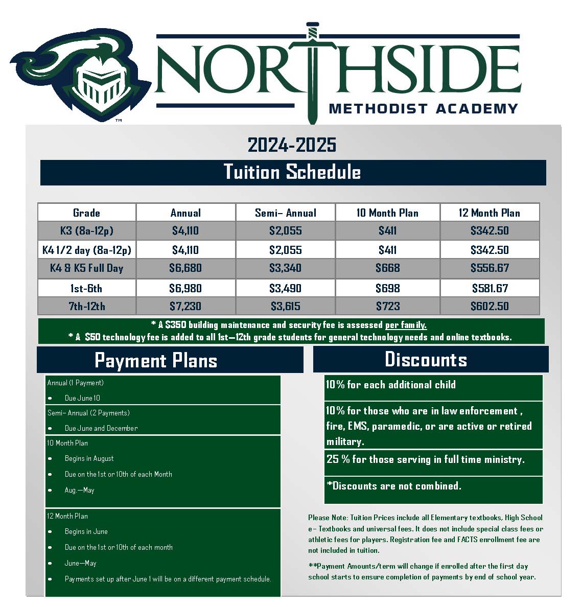 Northside Methodist Academy 20242025 Registration